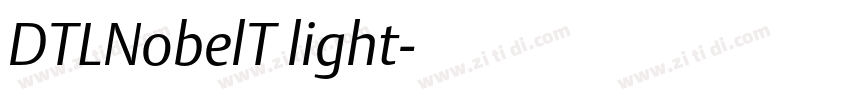 DTLNobelT light字体转换